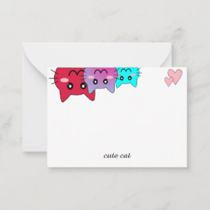 Correspondance Chat mignon de personnes gentilles Merci Carte de