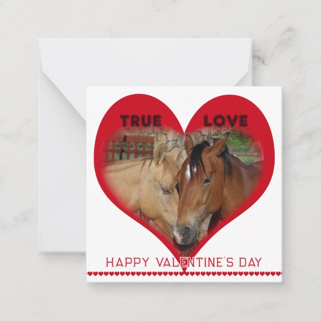 Correspondance Chevaux du véritable amour dans une carte de la Sa (Devant)