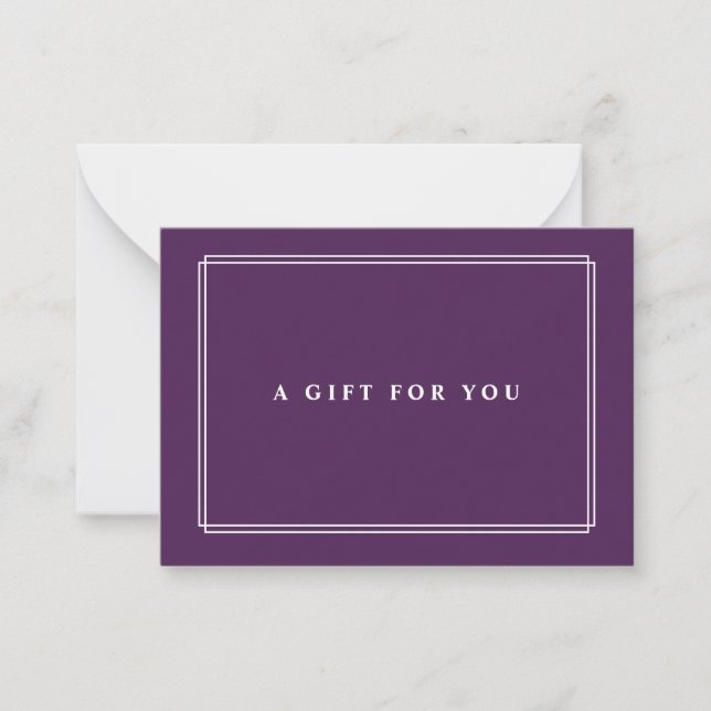 Correspondance Chic Blush | Elegant Purple Carte de Certificat Ca (Devant)