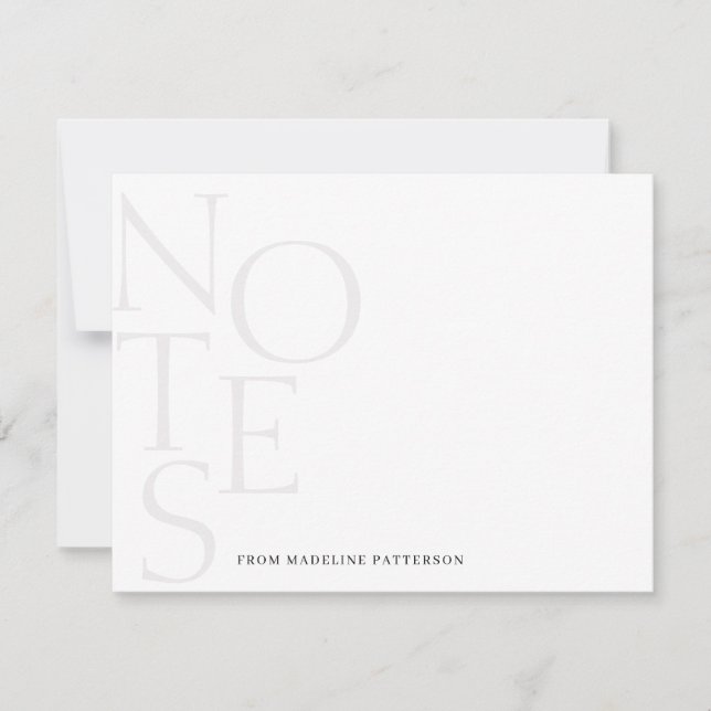 Correspondance Chic Notes A De Simple Papeterie Carte Note (Devant)