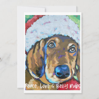 Correspondance Chien avec Santa Hat carte de voeux