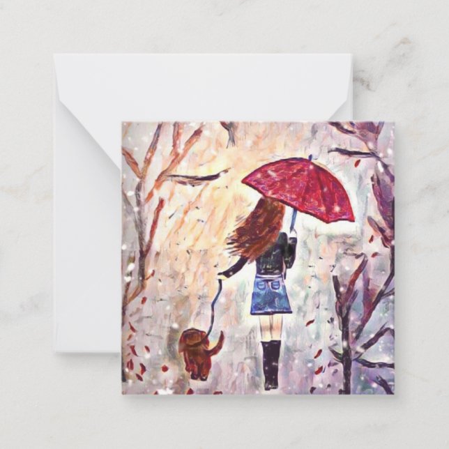 Correspondance Chien de randonnée pour filles mini carte pour not (Devant)