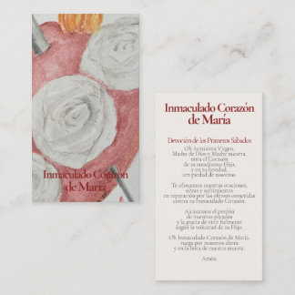 Correspondance Cœur Immaculé de Marie - Carte de Prière Catholiqu