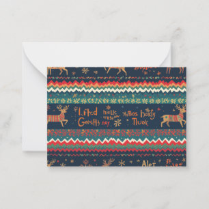 Correspondance Conception de carte de note à motif de Noël