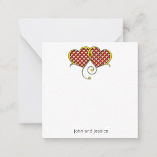 Correspondance Conception de carte de note Je t'aime