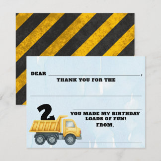 Correspondance Construction Carte de remerciement d'anniversaire