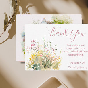 Correspondance Cottagecore Pays Sympathie Carte de remerciements