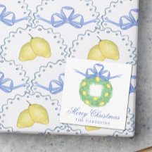 Couronne de citrons Amalfi aquarelle pour carte ca