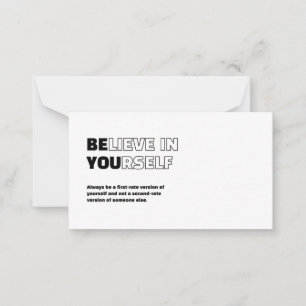 Correspondance Croyez en vous Carte pour notes de motivation