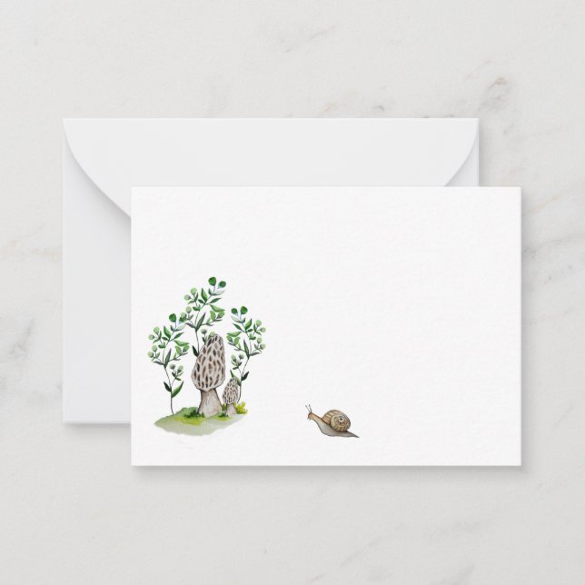 Correspondance Cute aquarelle champignon motif carte de tasse de  (Devant)