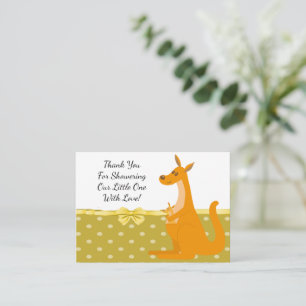 Correspondance Cute Kangaroo Et Son Bébé Carte de remerciements