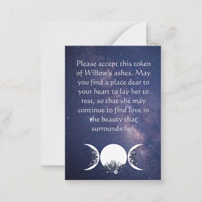 Correspondance Dans les armoiries de la déesse Carte des cendres (Devant)