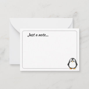 Correspondance Dessin animé de pingouin mignon Carte blanche just