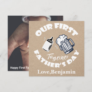 Correspondance Drôle Carte photo de première Fête des pères