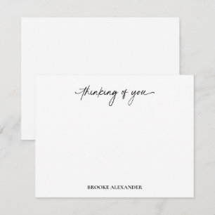 Correspondance Écriture manuscrite décorative de carte de pensée 