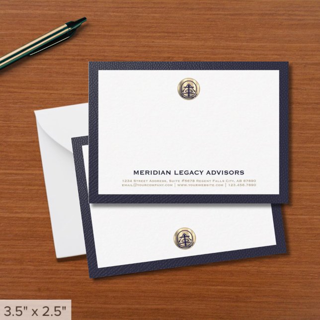 Correspondance Elégant logo or carte de note d'affaires (Créateur téléchargé)