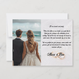 Correspondance Elégant mariage personnalisé avec fleurs Carte de 
