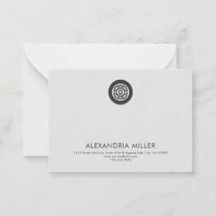 Correspondance Elégante carte de billets d'affaires gris charbon
