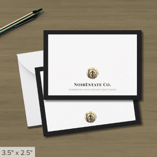 Correspondance Élégante carte de logo or professionnel
