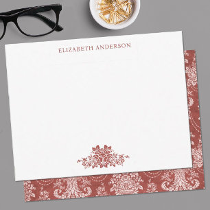 Correspondance Élégante carte de note rouge Vintage Toile