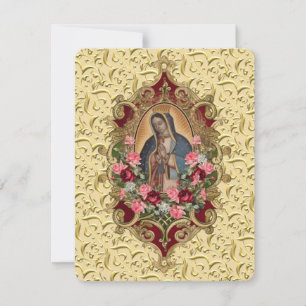 Correspondance Elégante carte de prière funéraire de Guadalupe es