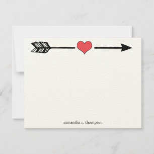 Correspondance Flèche avec la carte de remerciement de Red Heart
