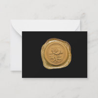 Fleur or cire Carte de remerciements Sympathie