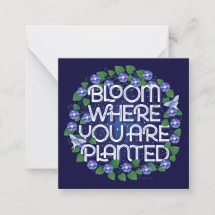 Correspondance Fleur où vous êtes planté / Carte de papier à lett