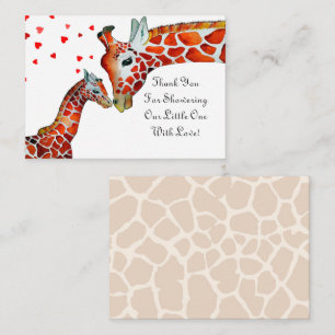 Correspondance Giraffe Maman Et Son Fils Carte de remerciements