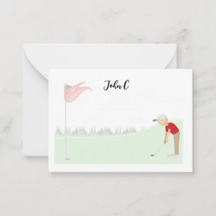 Correspondance Golf avec nom Panier golfeur Carte de note