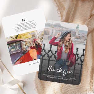 Correspondance Graduation 2025 Grad Photos Carte de remerciements