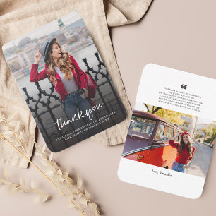 Correspondance Graduation 2025 Photo Grad Carte de remerciements