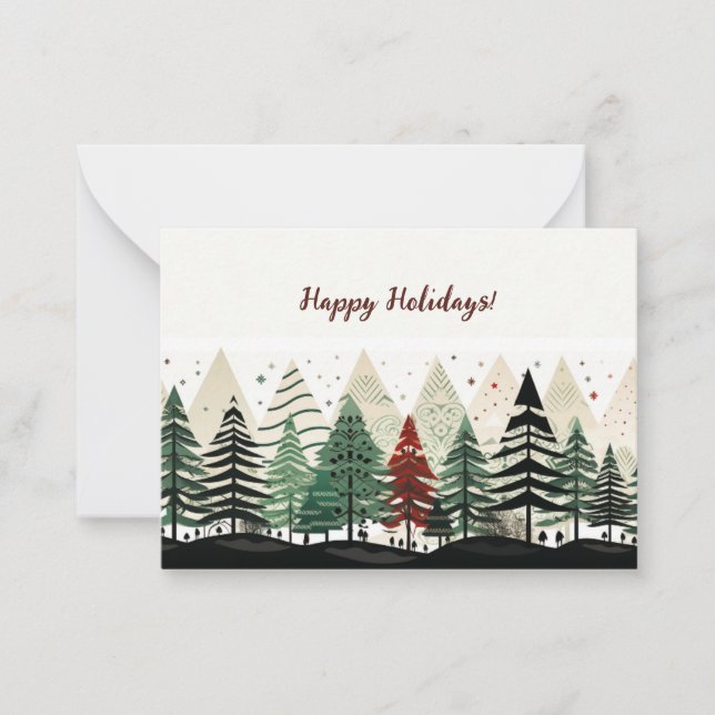 Correspondance Holliday personnalisable, Carte de Noël. (Devant)