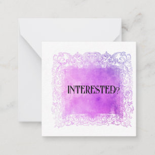 Correspondance *~* INTÉRESSÉ ? Carte de note plat AP63 Relation