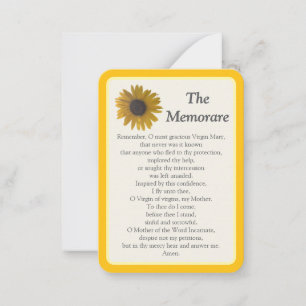 Correspondance "Je vous ai prié aujourd'hui" Carte pour notes de 