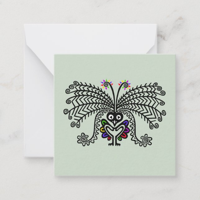 Correspondance Joli oiseau-chanteur -LyreBIRD - carte de note (Devant)