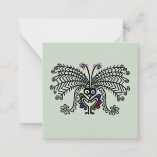 Correspondance Joli oiseau-chanteur -LyreBIRD - carte de note