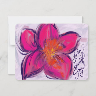 Correspondance Jolie, Belle, Joie Carte de Voeux Fleur Brillante