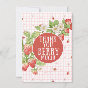 Correspondance Jolie carte de remerciement fraise