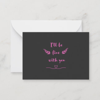 Correspondance Jolie carte de vœux romantique "Je serai bien avec