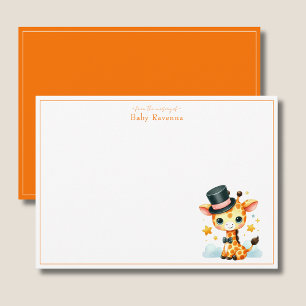 Correspondance Jolie girafe pastel pour la salle de bébé, carte d