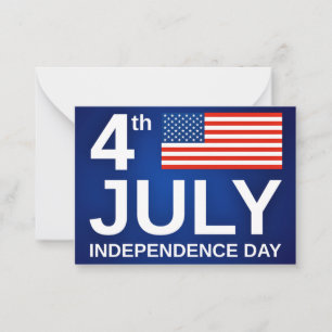 Correspondance Jour de l'Indépendance Carte 4 juillet USA Flag