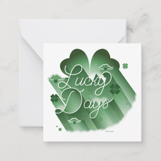 Correspondance Jours de Chance / Carte de Papeterie (Devant)