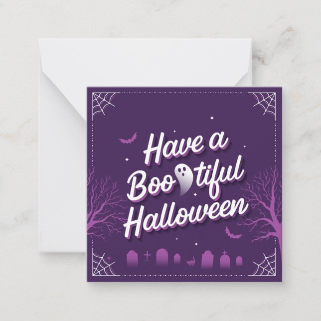 Correspondance Joyeuse carte de vœux pour un Halloween magnifique (Devant)