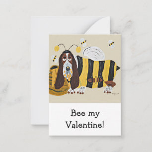 Correspondance Joyeuse Saint-Valentin Carte de vœux pliée Basset