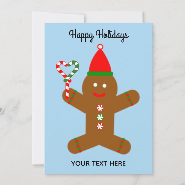 Correspondance Joyeuses vacances Gingerbread Homme #1-2 Carte de  (Devant)