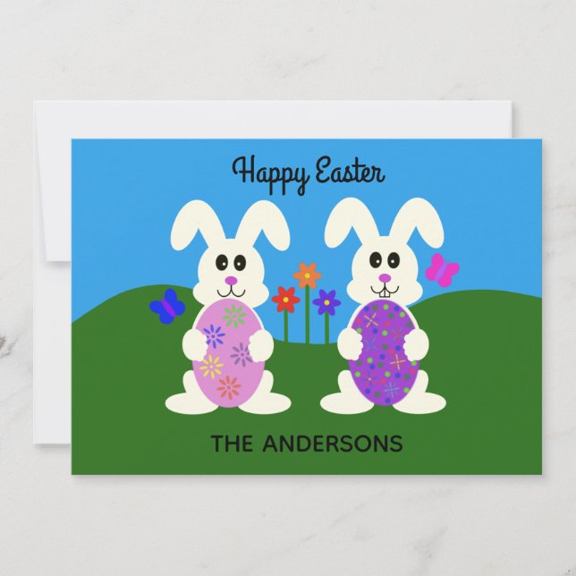 Correspondance Joyeux lapin de Pâques #5 Carte de vacances (Devant)