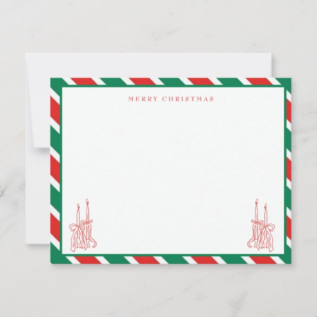 Correspondance Joyeux Noël carte de vœux chic moderne classique (Devant)