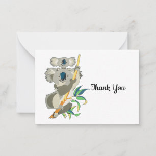 Correspondance Koala Bear Carte de remerciements