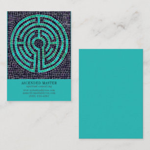 Correspondance LABYRINTH III 3.5x2.5 Carte de visite - Turquoise